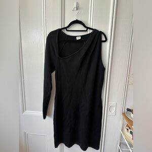 One shoulder black mini dress - Abercrombie